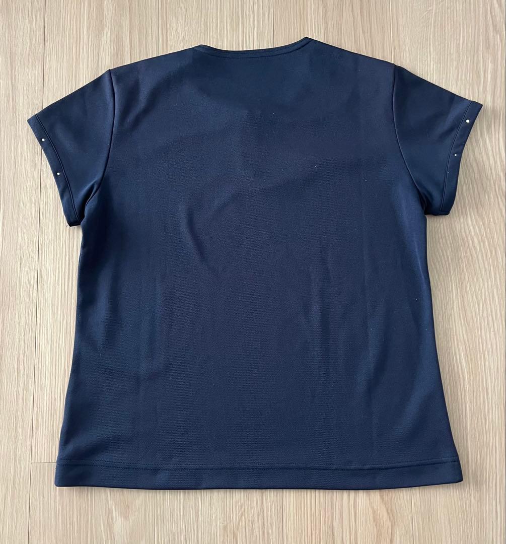 L'oetufルフ ネイビーラインストーンシャツペイズリー柄スコートセットアップ