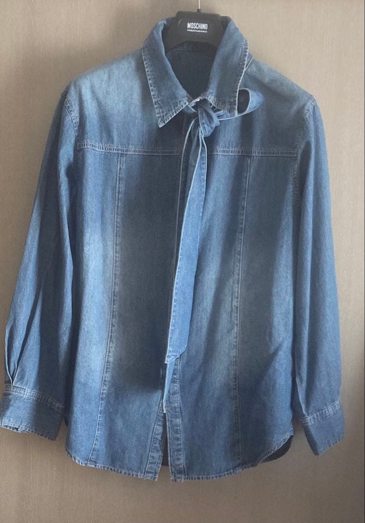 コラージュガリャルダガランテ　ボウタイデニムシャツ