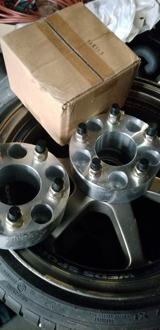 ワイトレ、スペーサー　4枚　セット　50mm　114.3　5穴　1.5ピッチ