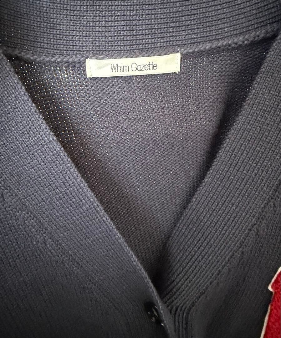 2025SS Whim Gazette ワッペンニットカーディガン