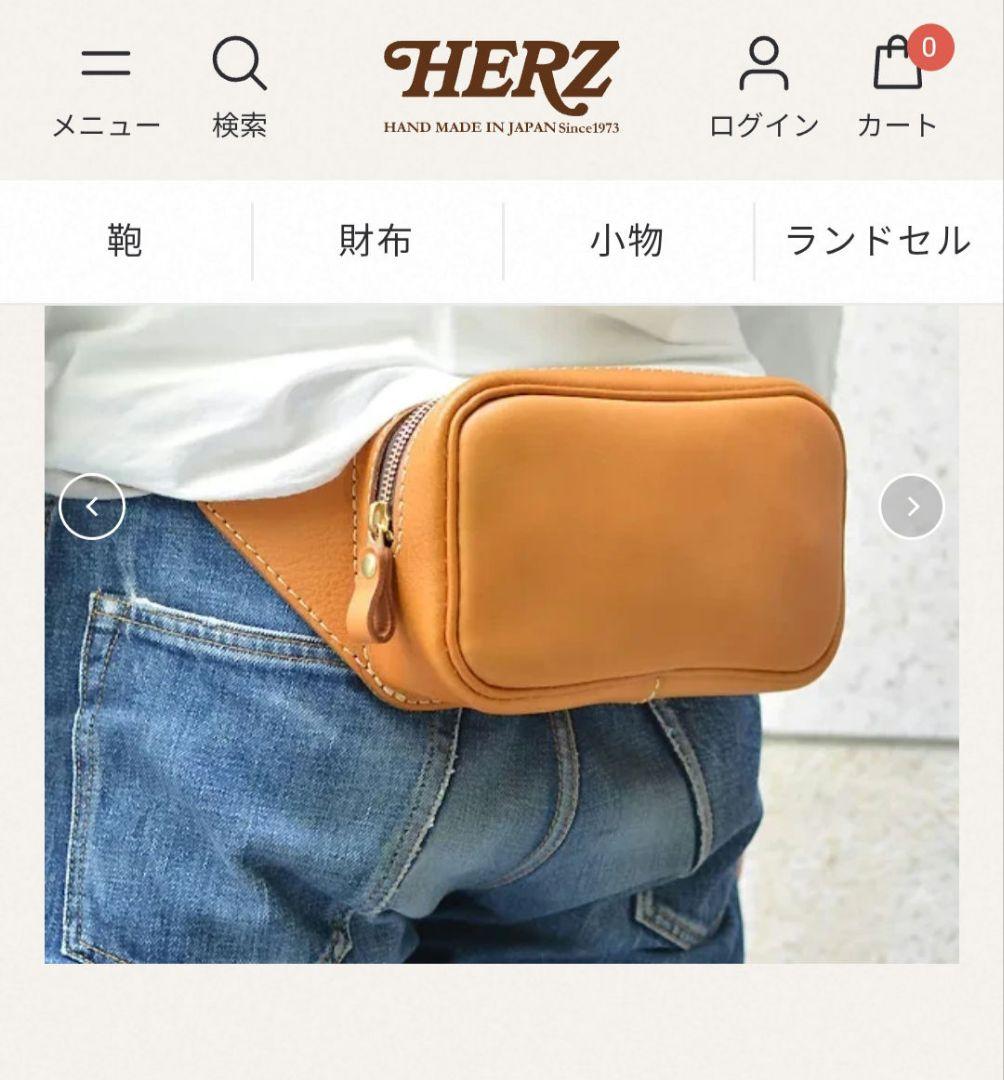 HERZ ヘルツ 羽付きウエストバッグ F-45 未使用品 定価27,500円