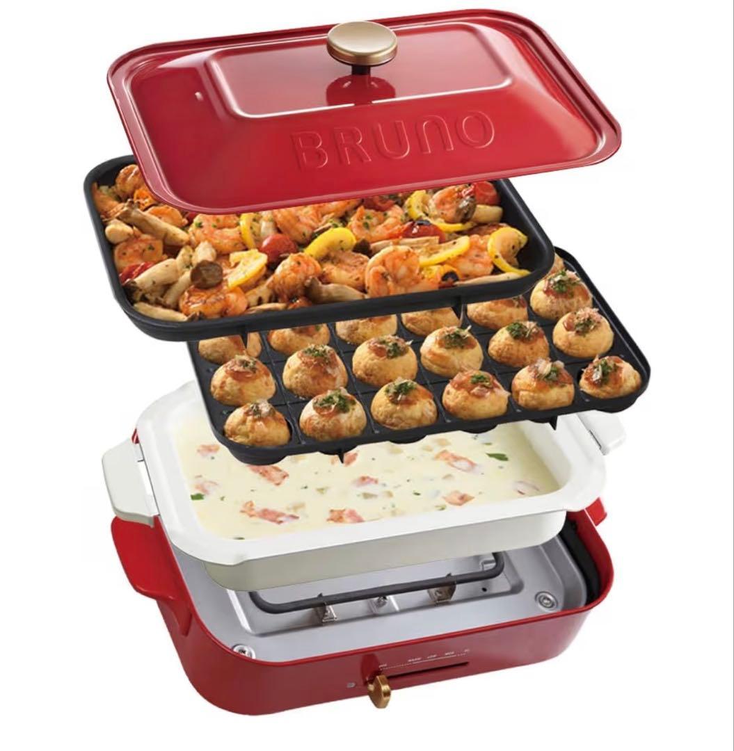 BRUNO（ブルーノ） BOE021-RD コンパクトホットプレート レッド