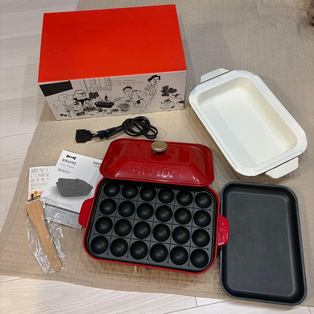 BRUNO（ブルーノ） BOE021-RD コンパクトホットプレート レッド
