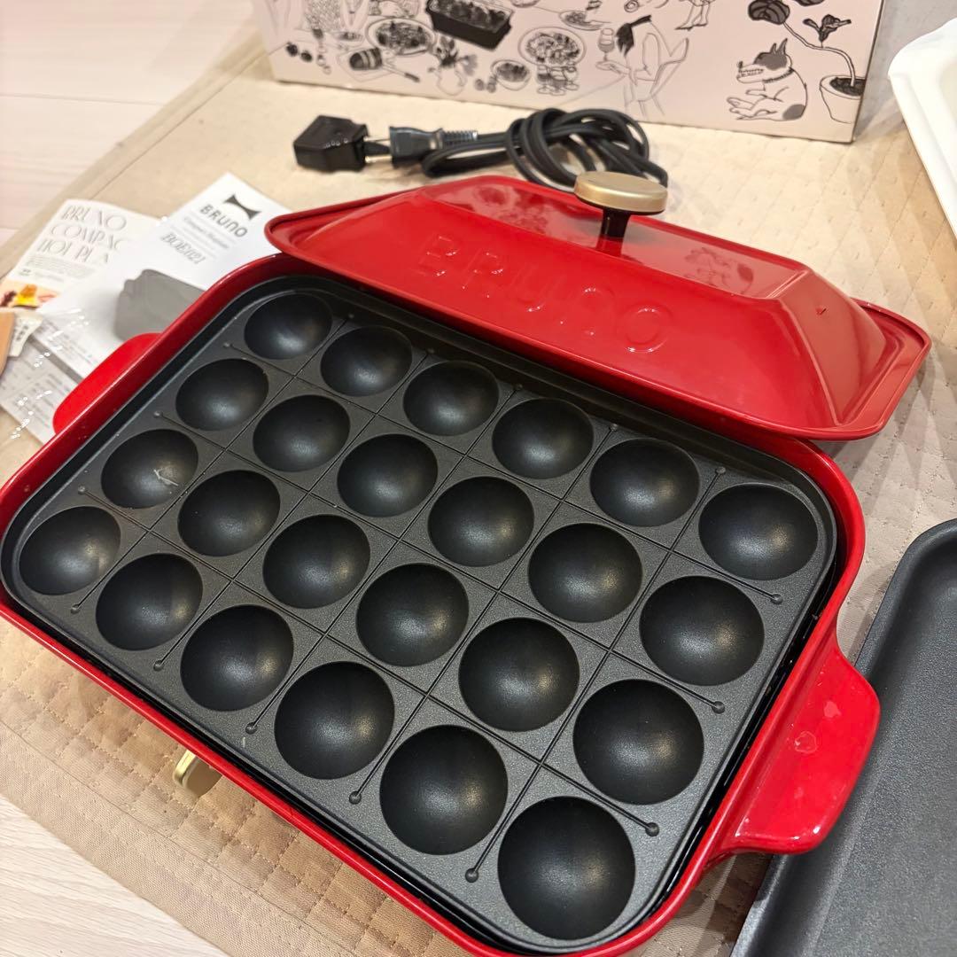 BRUNO（ブルーノ） BOE021-RD コンパクトホットプレート レッド