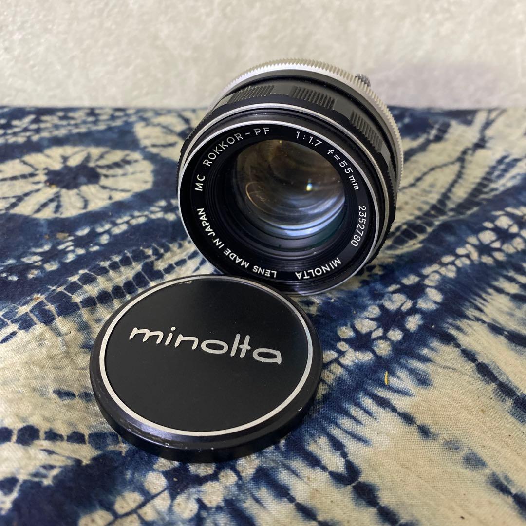 ミノルタ MC ROKKOR-PF 55mm 1:1.7 カメラレンズ