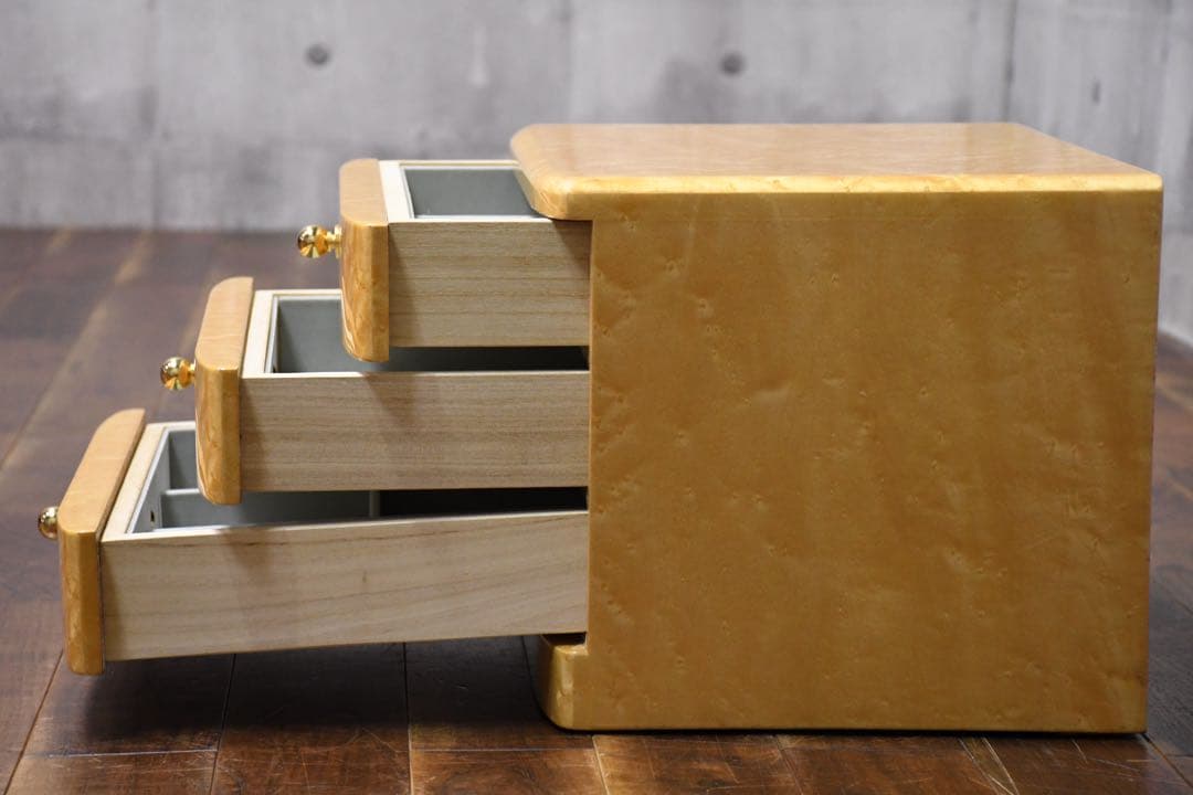 EJK56 バーズアイメープル 3段ジュエリーボックス ティアラ3P もりかね