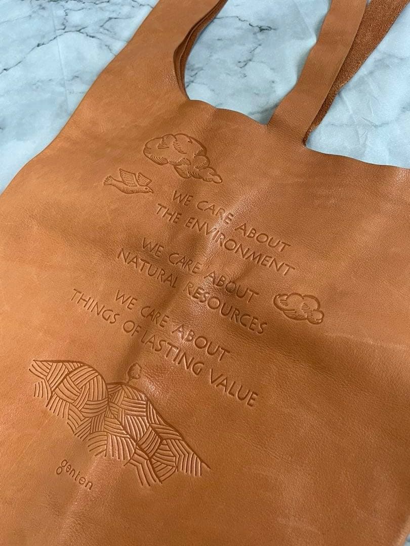 【希少】genten ゲンテン トートバッグ 本革　サステナブルエコバッグ