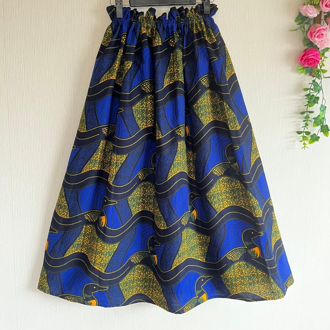 アフリカ布　アフリカンプリント　ギャザースカート3点　ティアードスカート1点