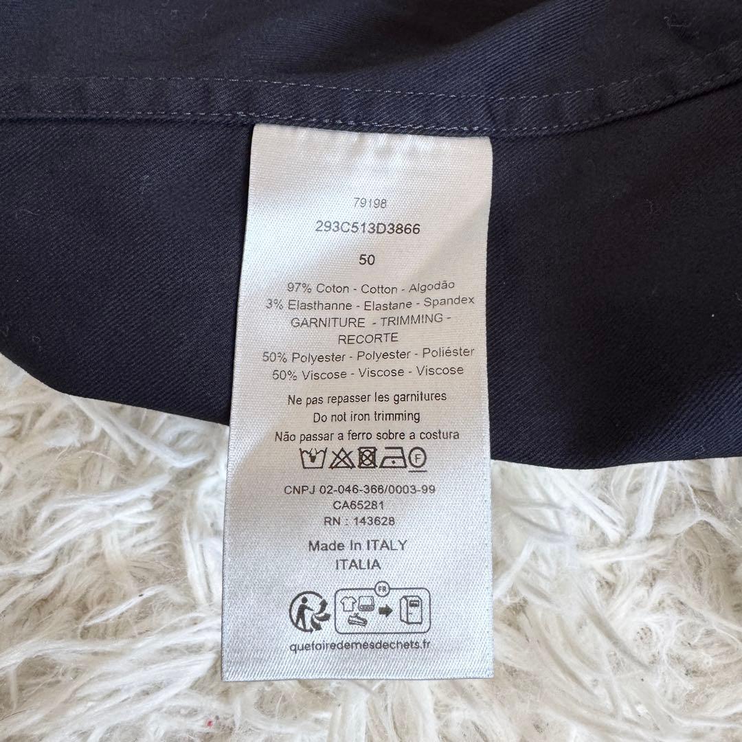 極美品　22ss　ディオールオム　ブルゾン　CDロゴ刺繍　ネイビー　Lサイズ