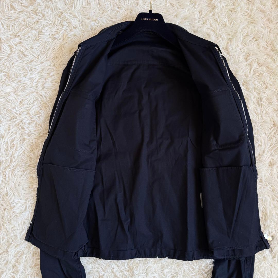 極美品　22ss　ディオールオム　ブルゾン　CDロゴ刺繍　ネイビー　Lサイズ