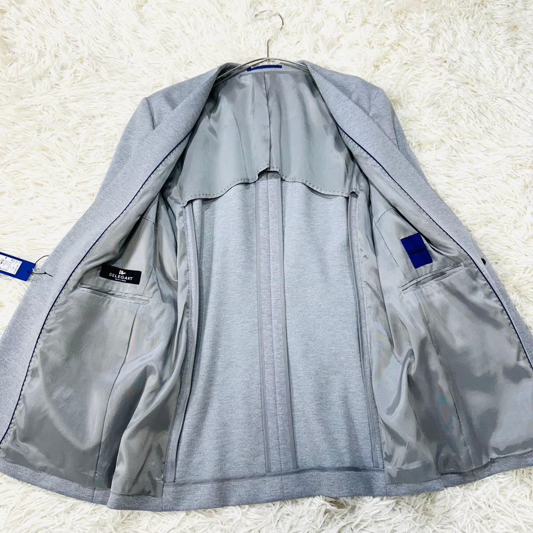 【未使用タグ付☆】AOKI 島田順子 ノーカラー　ワイドパンツ セットアップ　L