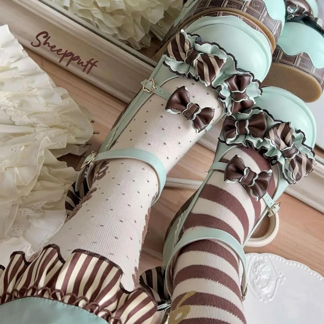 レディース チョコレート ロリータシューズ