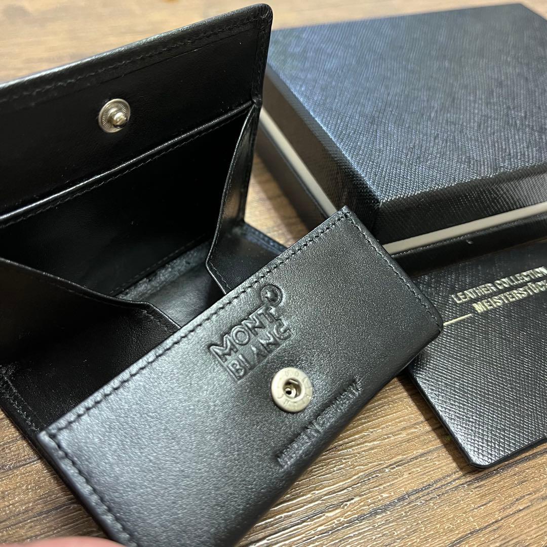 MONT BLANC 二つ折り財布 小銭入れ ブラック