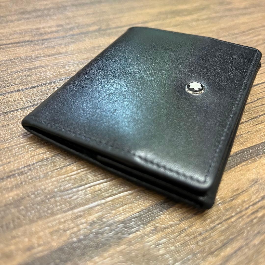 MONT BLANC 二つ折り財布 小銭入れ ブラック