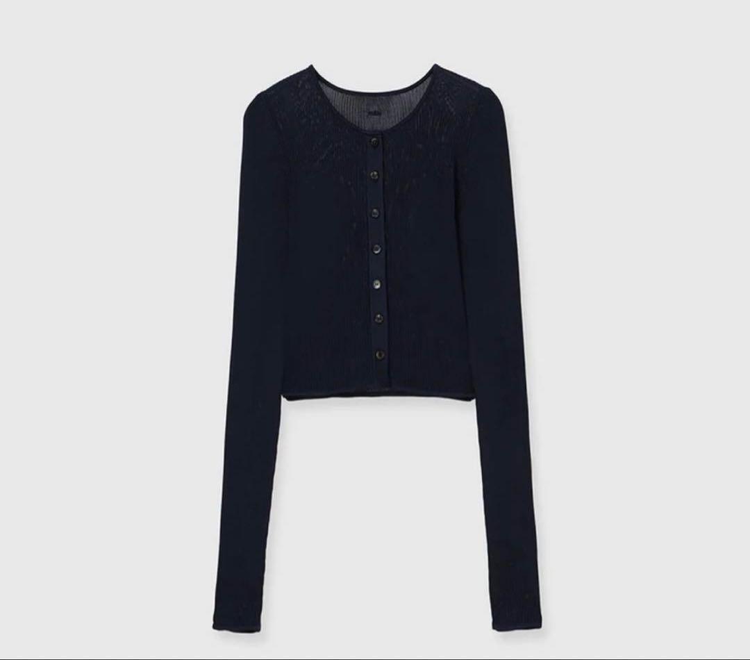 anuans リュクスビスコースニットカーディガン