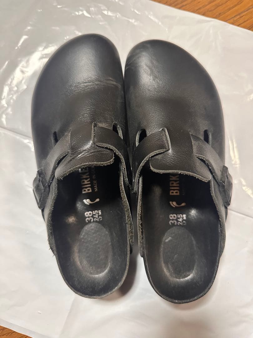 BIRKENSTOCK ブラック サボサンダル 38