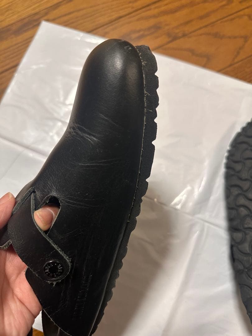 BIRKENSTOCK ブラック サボサンダル 38