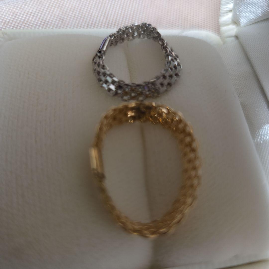 K18YG ダブルビスマルクチェーンリング