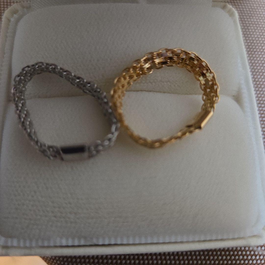 K18YG ダブルビスマルクチェーンリング