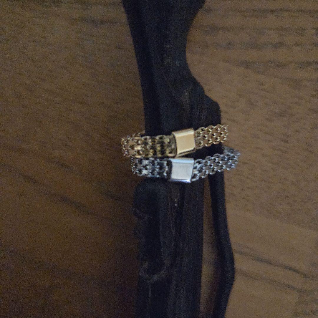 K18YG ダブルビスマルクチェーンリング