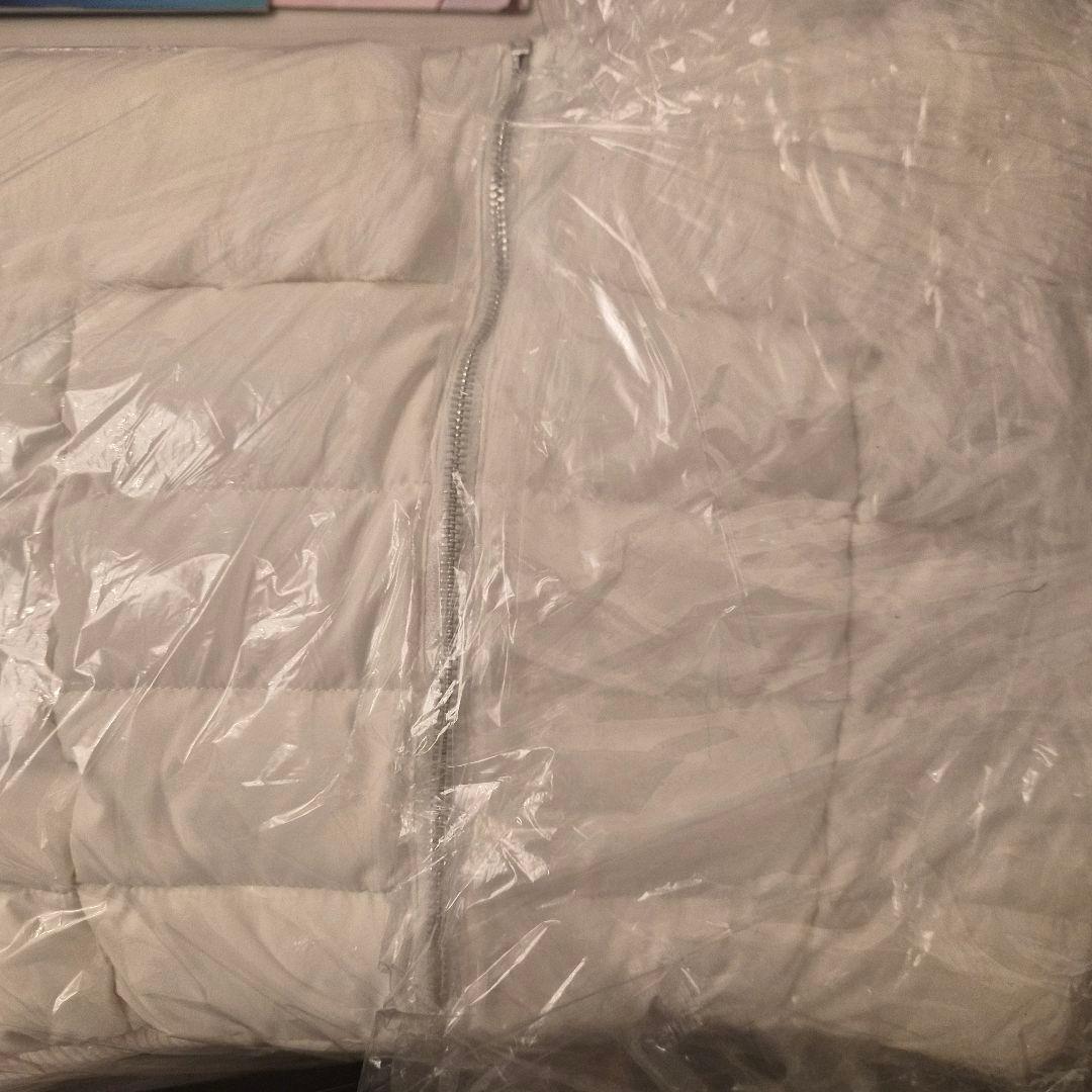 ミシェルマカロン　美くびれフェイクファーダウンコート　フリーサイズ　ホワイト