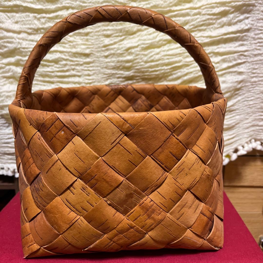 Galina ガリーナさんの白樺かご　ラウンド　フィンランド