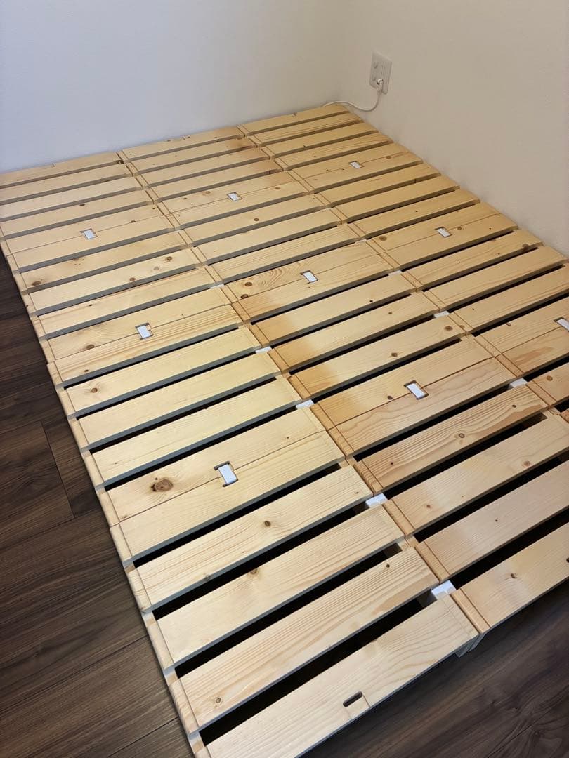 木製パレット風すのこベッド(ダブルベットサイズ)