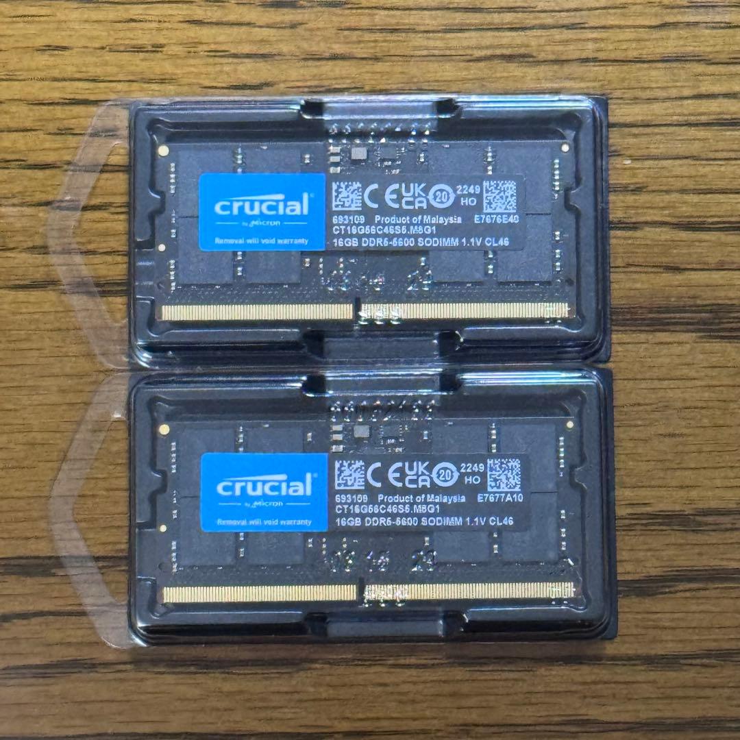 Crucial DDR5-5600 SODIMM 32GB (16GB x2枚)