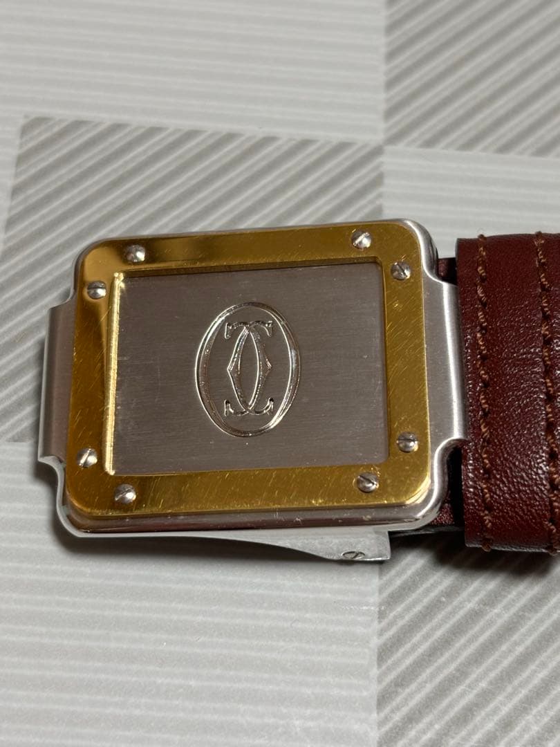 Cartier ブラウンレザーベルト