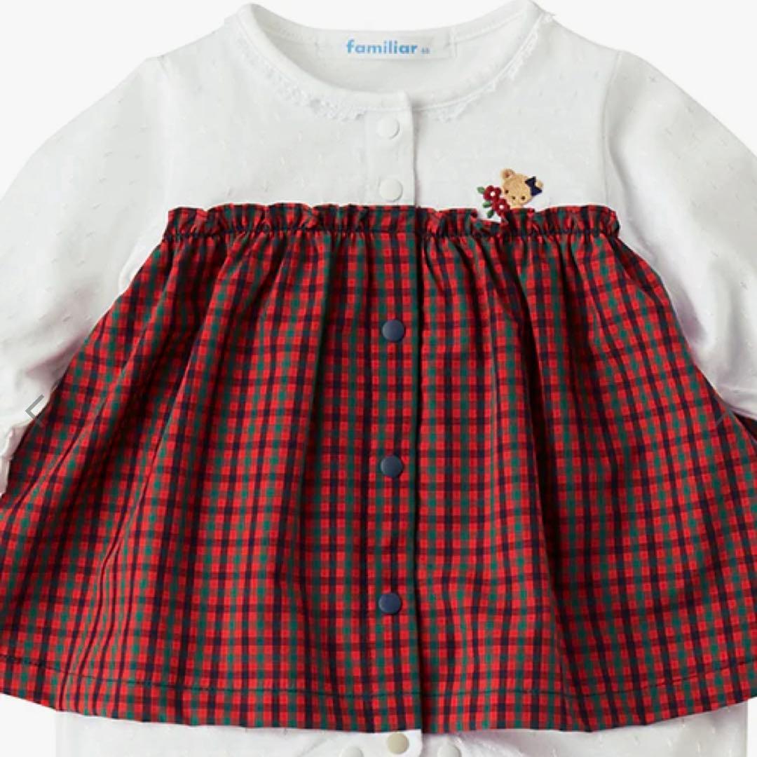 新品タグ付　familiar ファミリア　カバーオール (年中) 70cm