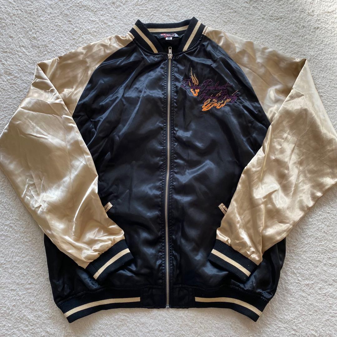 【美品】抜刀娘　豪華刺繍 スカジャン XＸＬ　大きいサイズ