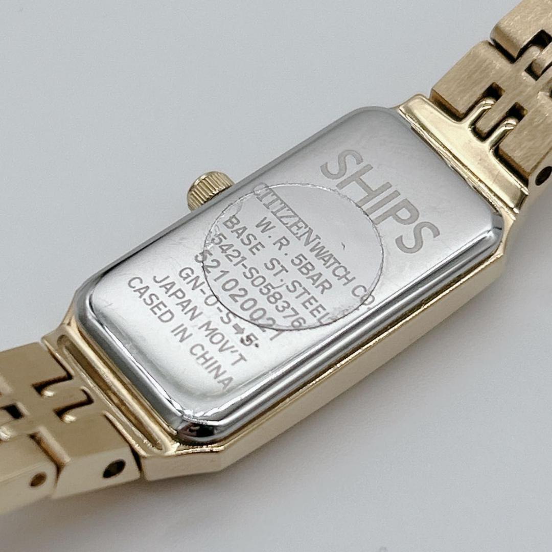 極美品 稼働 CITIZEN SHIPS別注 6Pダイヤ ゴールドブレス 腕時計