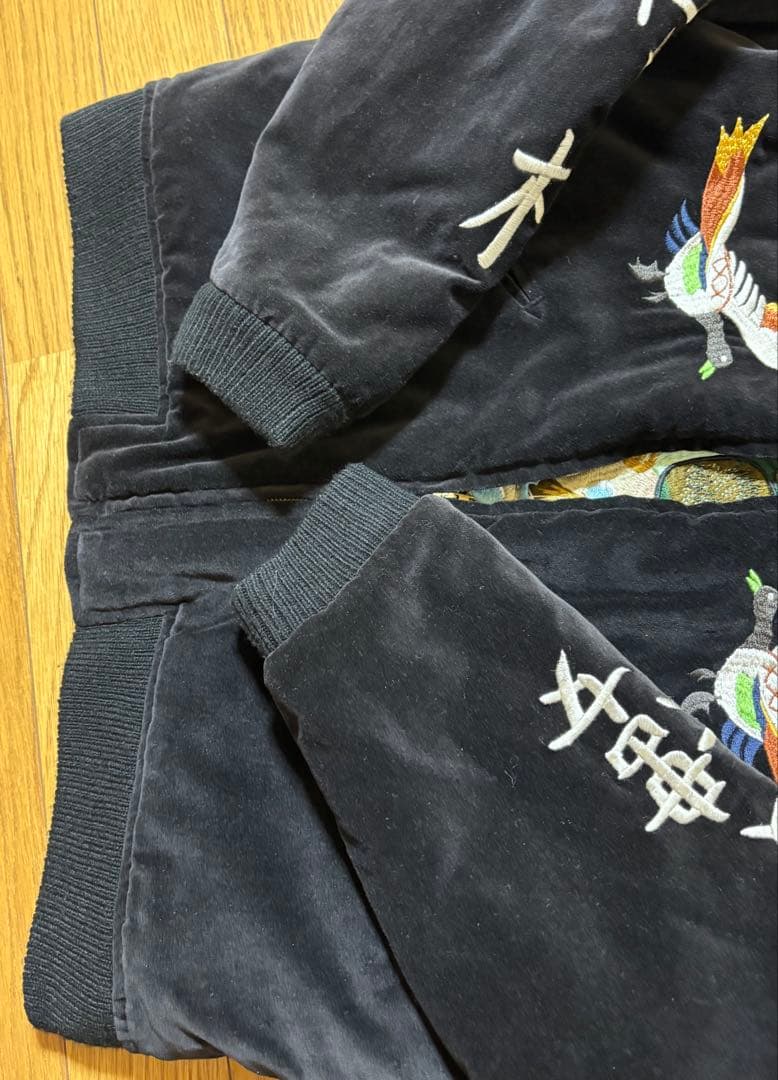 Dowluck エヴィスEVISU リバーシブル スカジャン 40ブラック 道楽