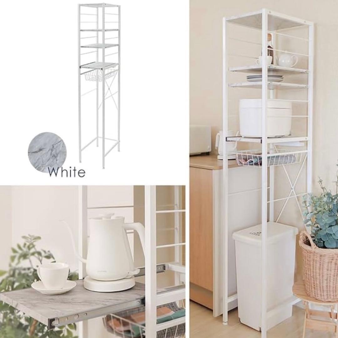 ヤマソロ ゴミ箱上ラック キッチンラック 大理石柄 新品未使用品