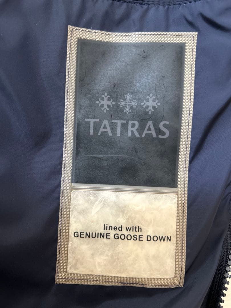 TATRAS ネイビー ダウンジャケット ロング丈