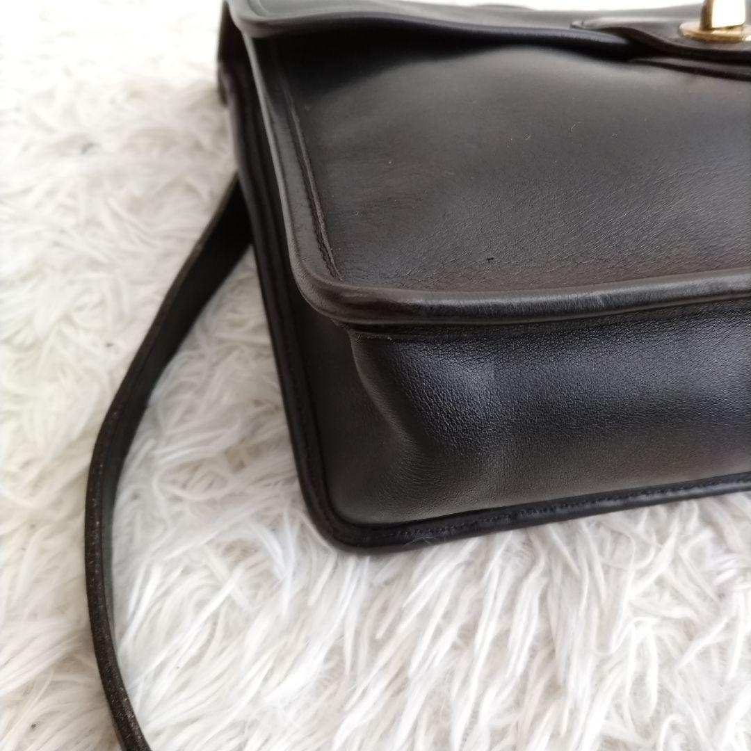 オールドコーチ　9927 ウィリス　ブラック　黒　 レザー ショルダーバッグ