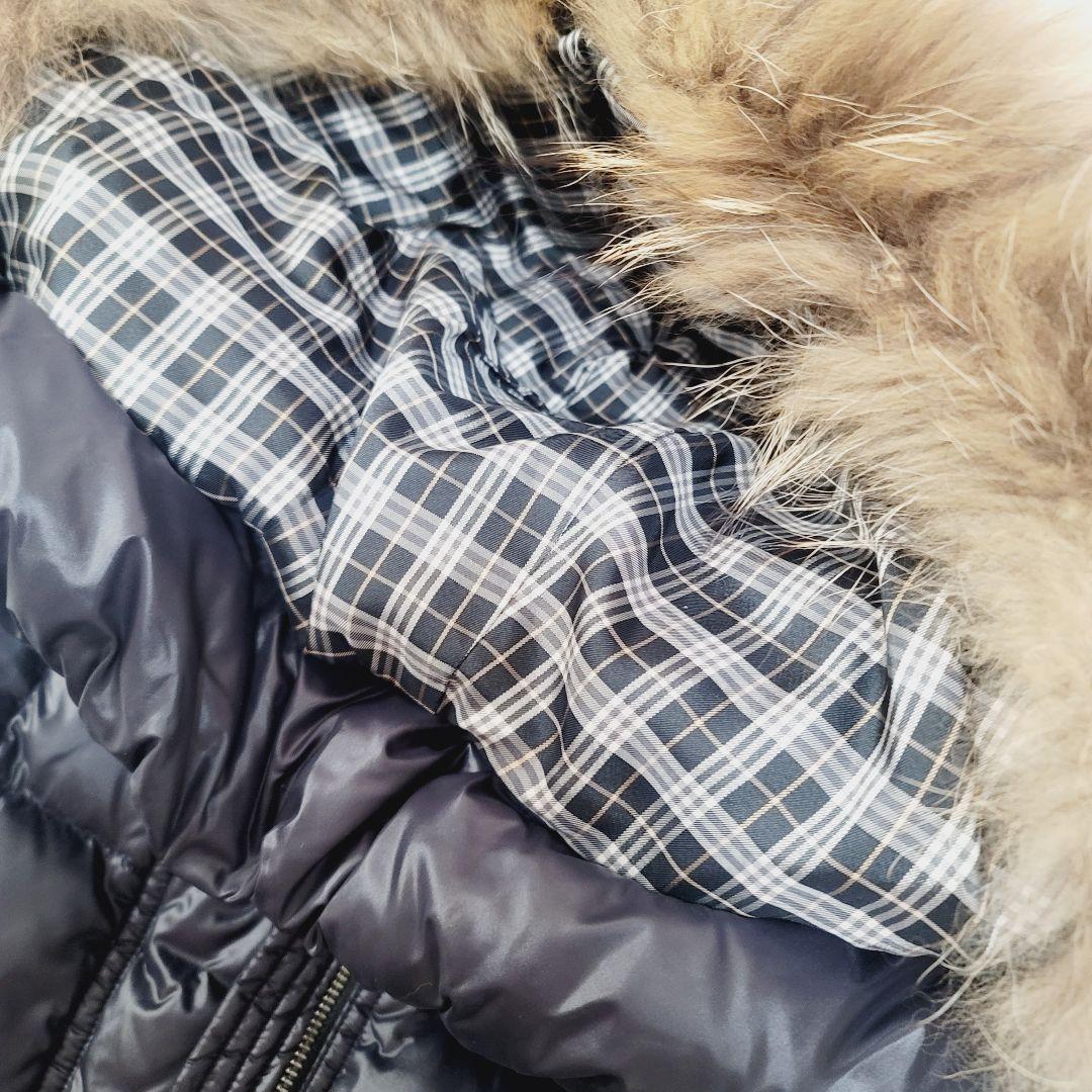 極美品☆BURBERRYブルーレーベルダウンコートジャケットフード付ノバチェック