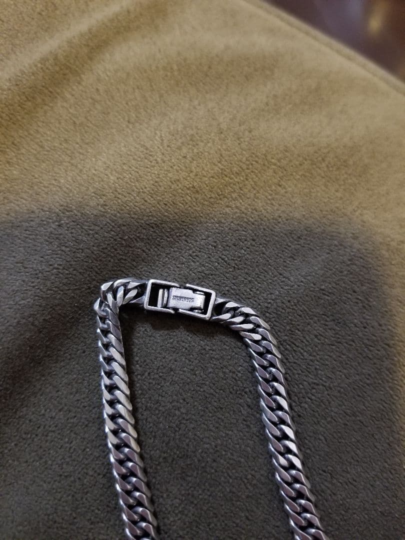 シルバー喜平ネックレス　6面ダブル　60cm