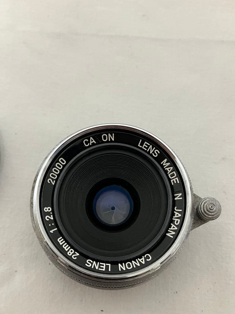 キャノン 28mm F2.8 ライカLマウントレンズ 純正メタルキャップ付属