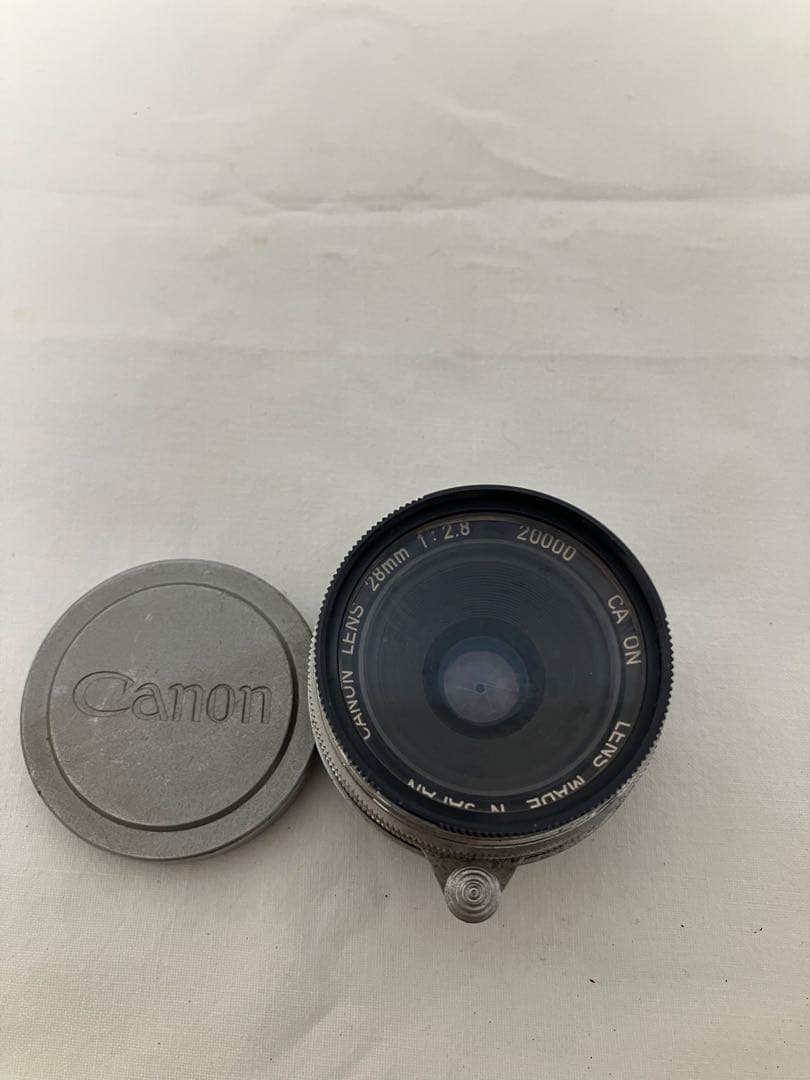 キャノン 28mm F2.8 ライカLマウントレンズ 純正メタルキャップ付属