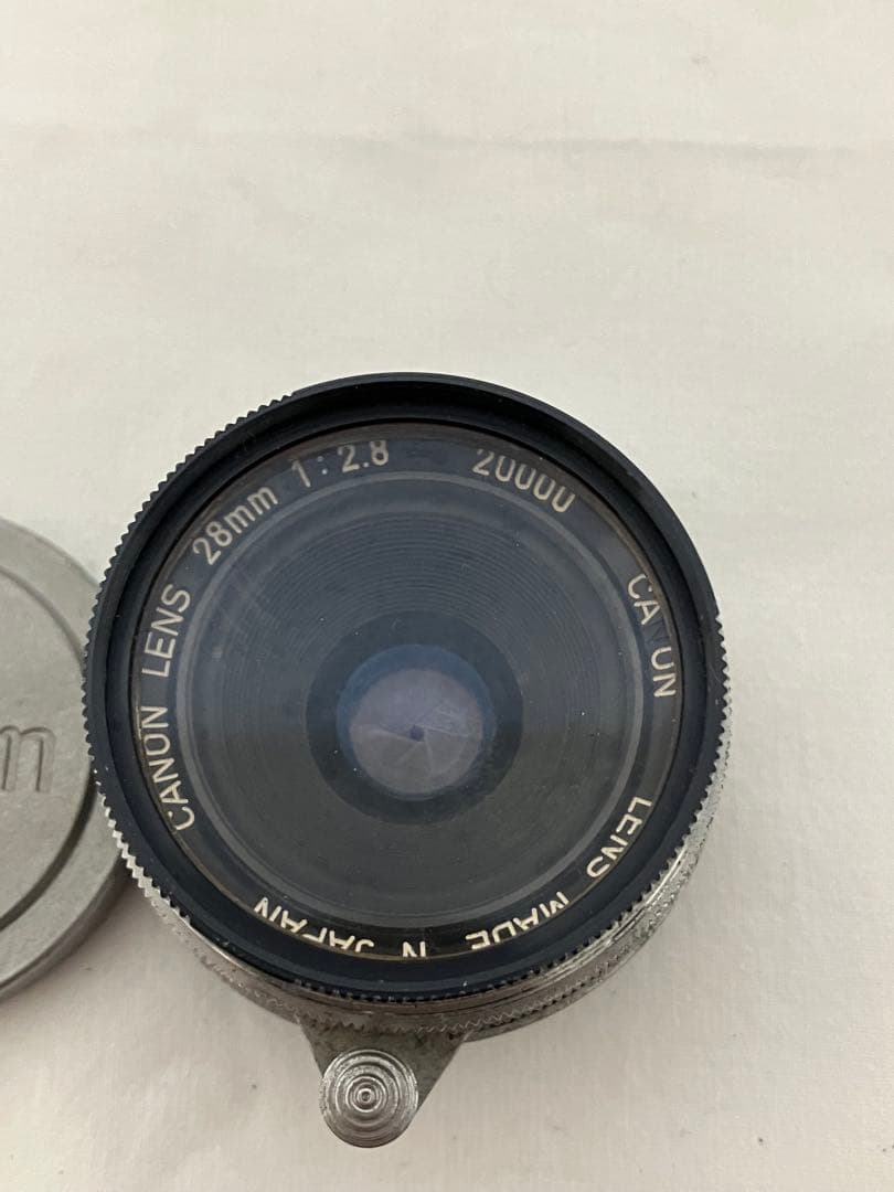 キャノン 28mm F2.8 ライカLマウントレンズ 純正メタルキャップ付属