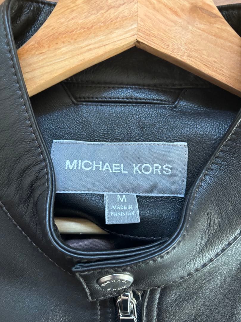 MICHAEL KORS レザージャケット　ダークブラウン