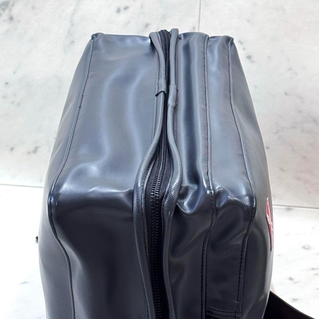 【良品】ラゲッジレーベル ライナー ショルダーバッグ ブラック 赤バッテン