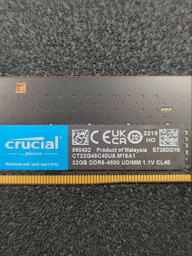 クルーシャルCrucial DDR5 メモリ 64GB(32x2) 4800Hz