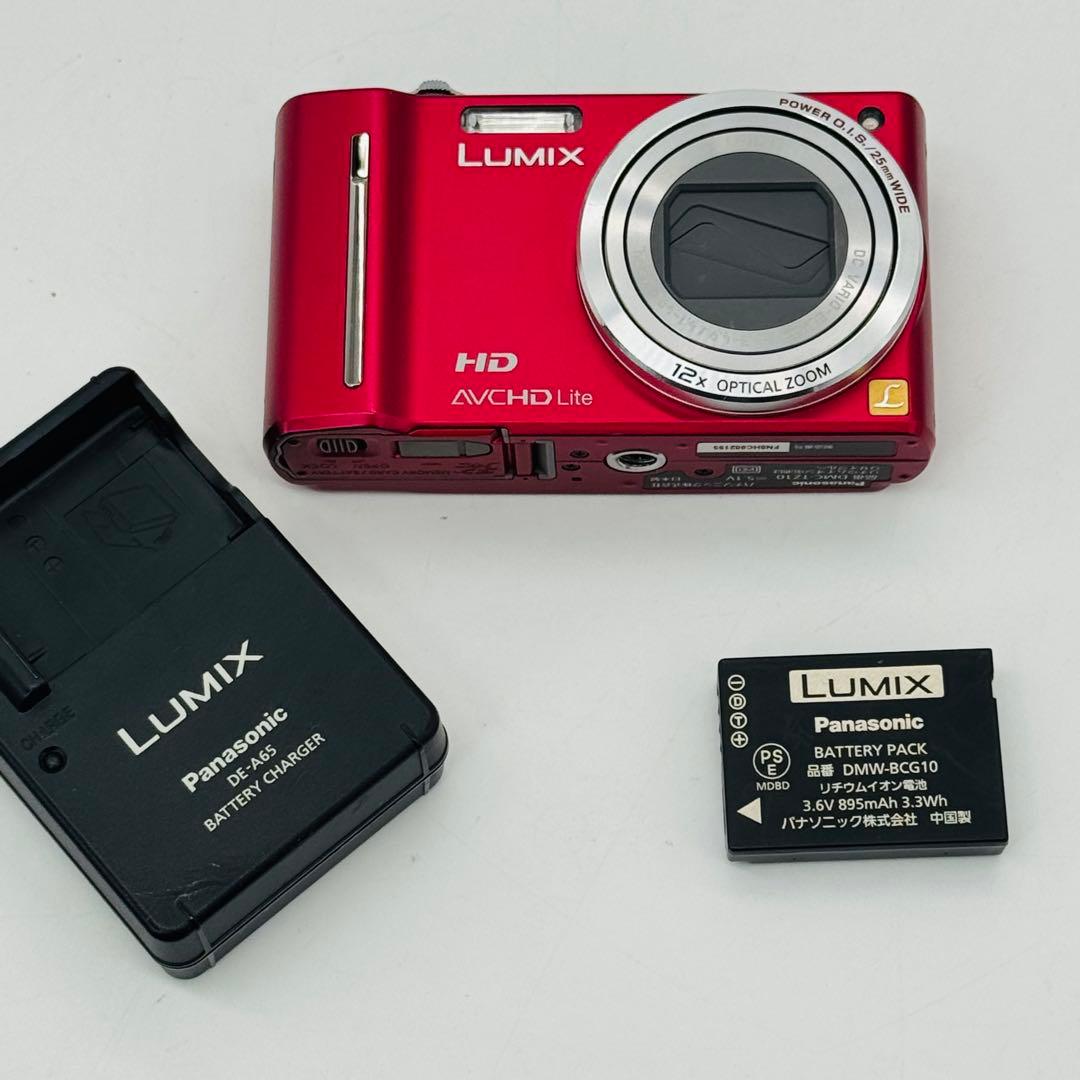 【外観美品】Panasonic LUMIX DMC-TZ10 レッド 赤