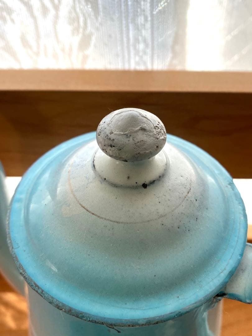 アンティーク　ホーロー　ティーポット