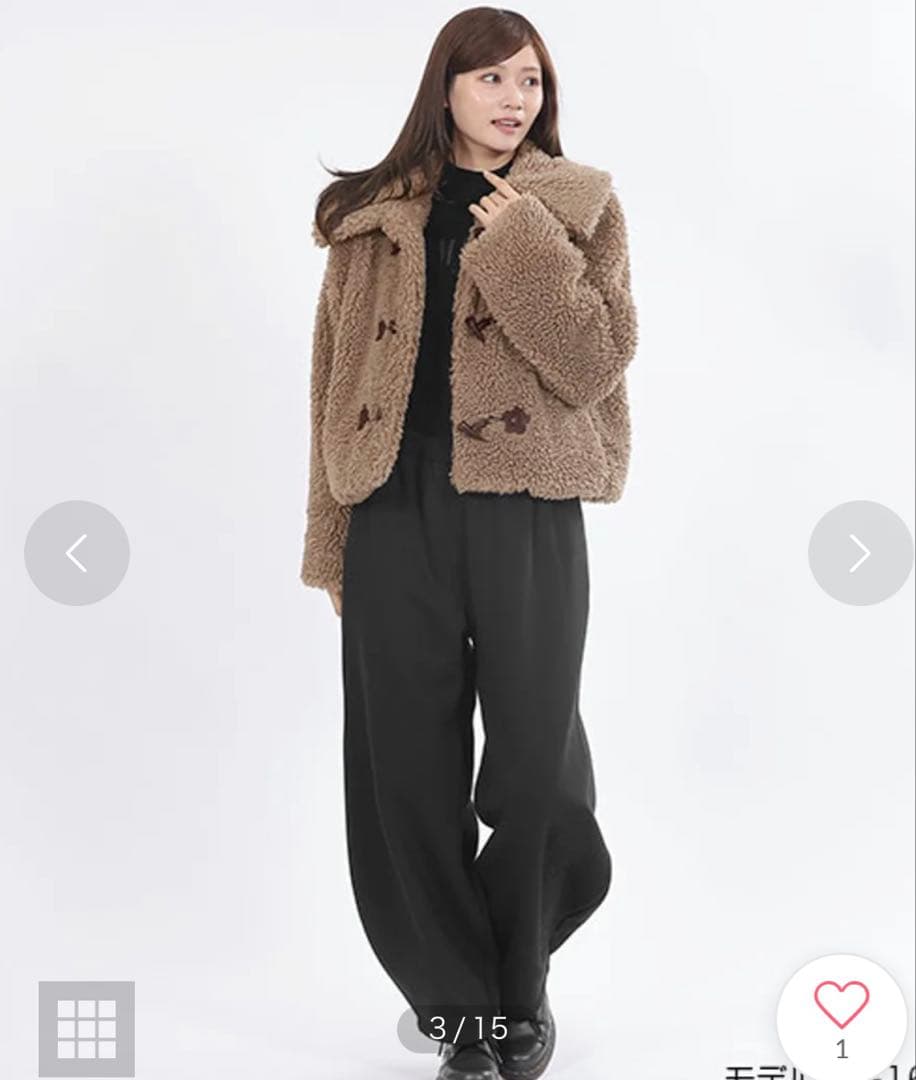 マリークワント　ボアダッフルコート