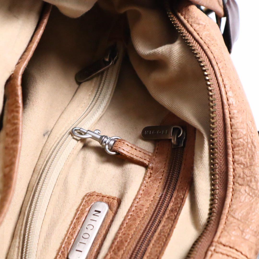 Vintage archive y2k 伊製 ハラコ レザー ショルダーバッグ