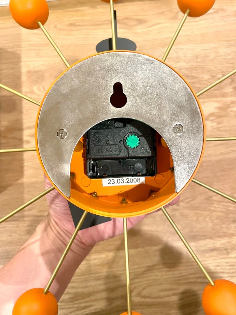 【正規品・美品】Vitraヴィトラ ボールクロック オレンジ ジョージ・ネルソン