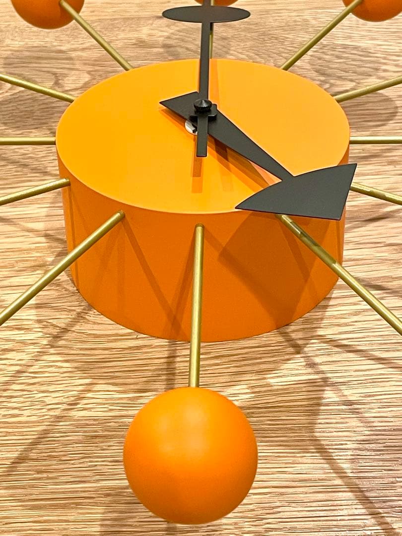 【正規品・美品】Vitraヴィトラ ボールクロック オレンジ ジョージ・ネルソン